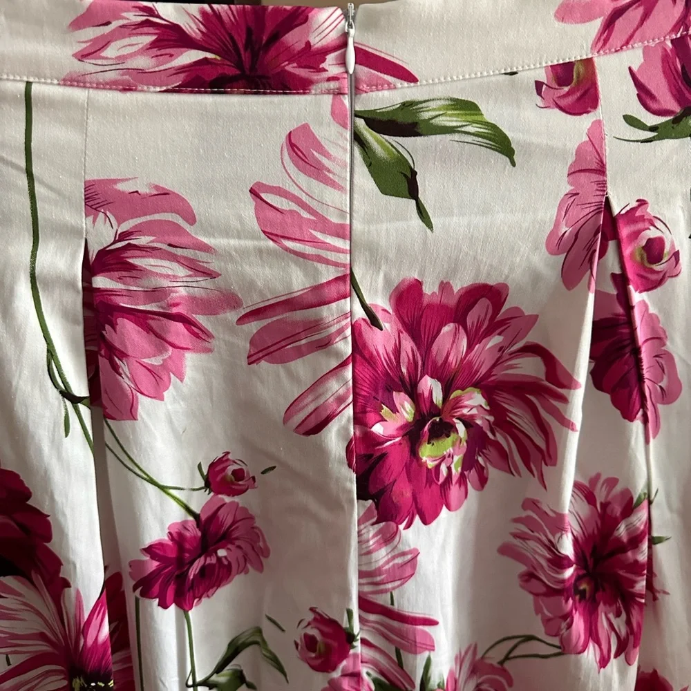 Roz & Ali Pink Floral A-Line Skirt - Picture 7 of 11